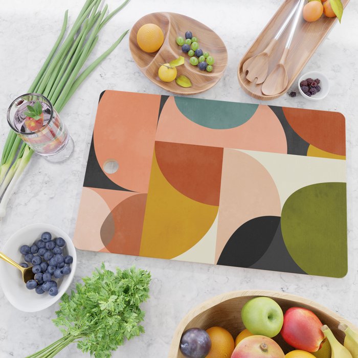 Geometric Abstract Mid Century Cutting Board Gallery Image 2