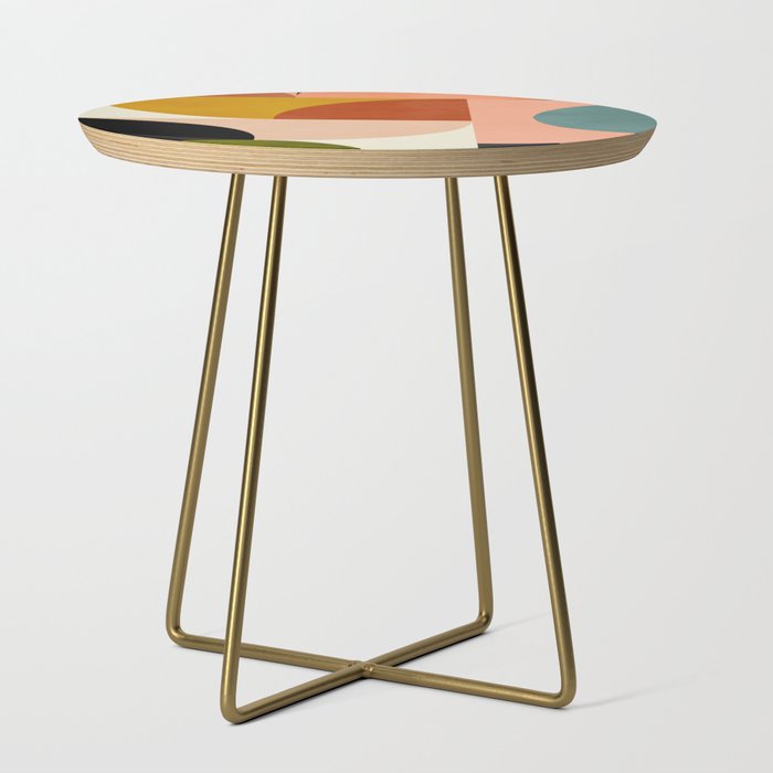 Geometric Abstract Mid Century Side Table Gallery Image 1