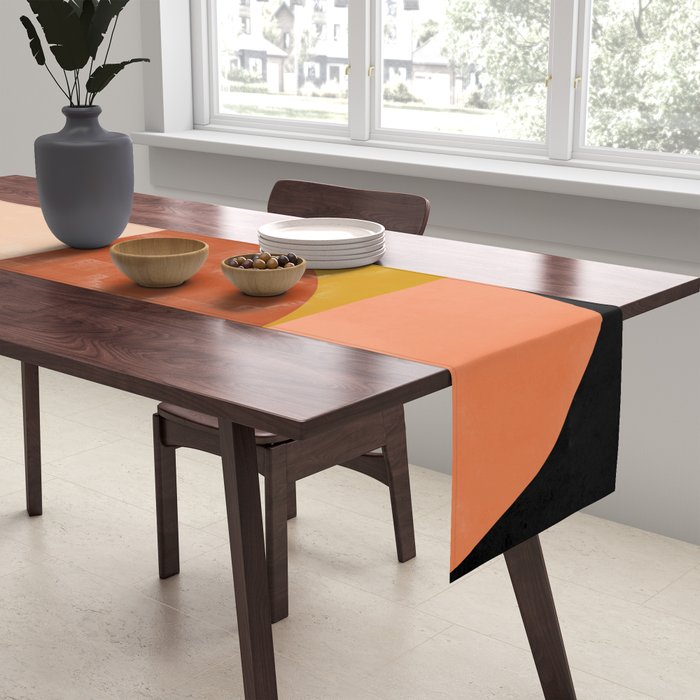Geometric Abstract Mid Century Table Runner Gallery Image 2