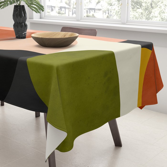Geometric Abstract Mid Century Tablecloth Gallery Image 3