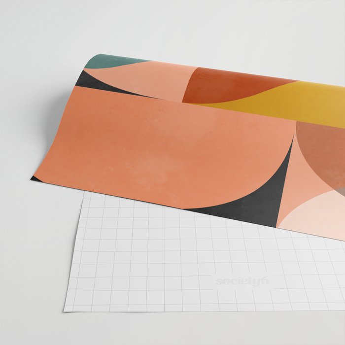 Geometric Abstract Mid Century Wrapping Paper Gallery Image 2