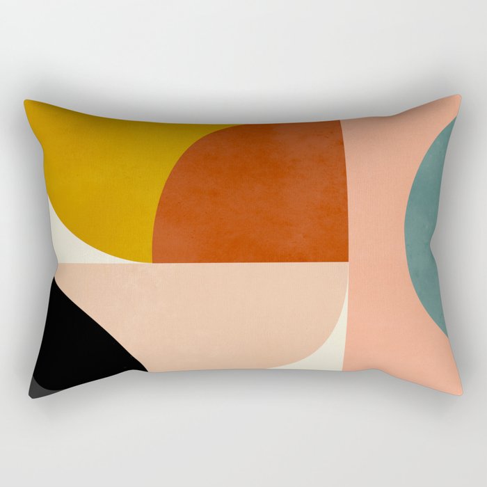 Geometric Abstract Mid Century Rectangular Pillow Gallery Image 1