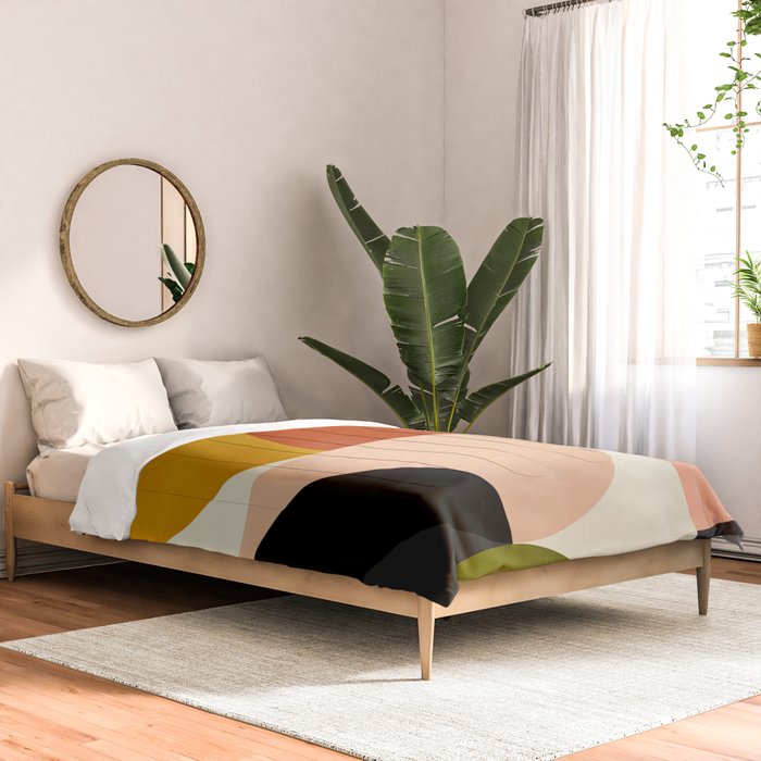 Geometric Abstract Mid Century Comforter Gallery Image 2