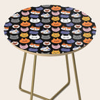 Funny cat animal cartoon art pattern Side Table Gallery Image 2