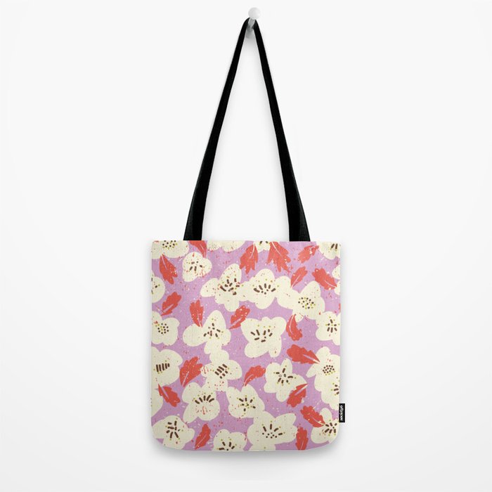 Bold flowers in my garden on chaly pink Tote Bag Gallery Image 2