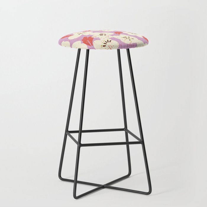 Bold flowers in my garden on chaly pink Stool Gallery Image 1
