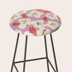 Bold flowers in my garden on chaly pink Stool Gallery Image 2