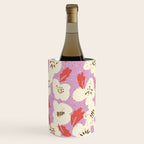 Bold flowers in my garden on chaly pink Wine Chiller Gallery Image 2