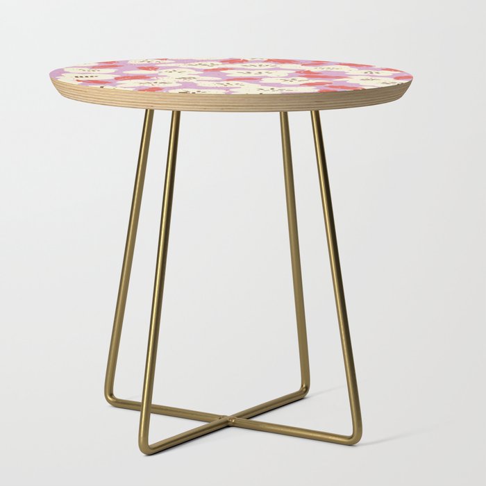 Bold flowers in my garden on chaly pink Side Table Gallery Image 1