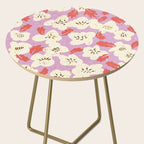 Bold flowers in my garden on chaly pink Side Table Gallery Image 2
