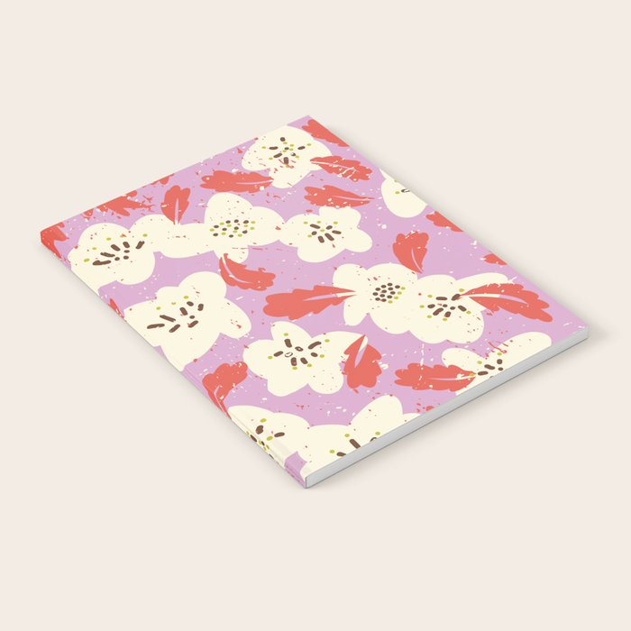 Bold flowers in my garden on chaly pink Notebook Gallery Image 2