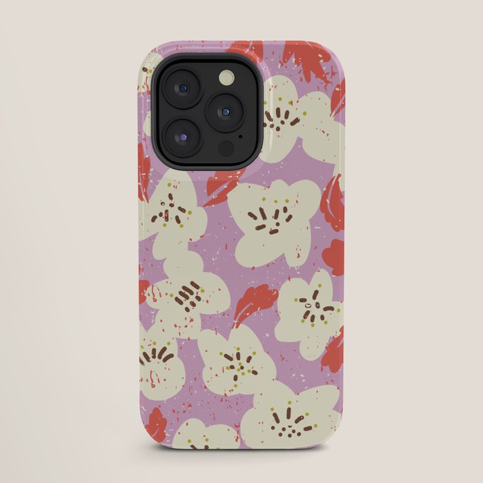 Bold flowers in my garden on chaly pink iPhone Case Gallery Image 27