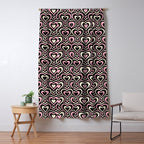 Sweethearts - black, pink, and cream  Window Curtain Gallery Image 5