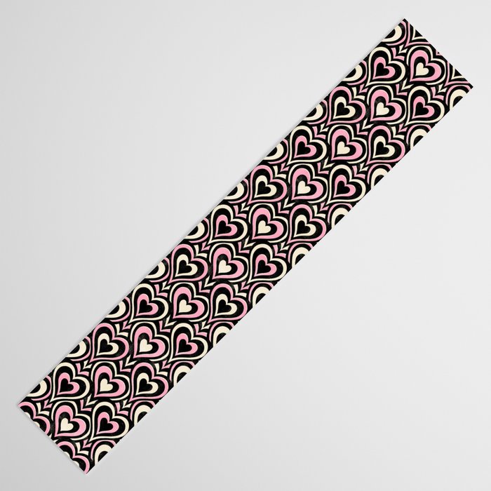Sweethearts - black, pink, and cream  Table Runner Gallery Image 3