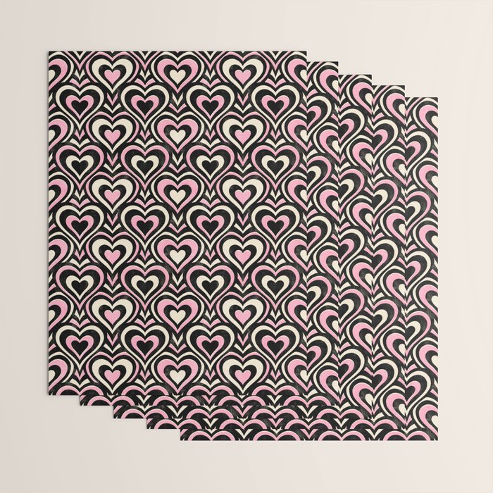 Sweethearts - black, pink, and cream  Wrapping Paper Gallery Image 3