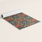 Victorian Carnation in Moody Red and Green Yoga Mat Gallery Image 2