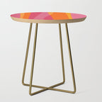 Orange Hot Pink Yellow Bright Modern Artwork Side Table Gallery Image 1