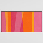 Orange Hot Pink Yellow Bright Modern Artwork Desk Mat Gallery Image 3