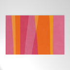Orange Hot Pink Yellow Bright Modern Artwork Welcome Mat Gallery Image 1
