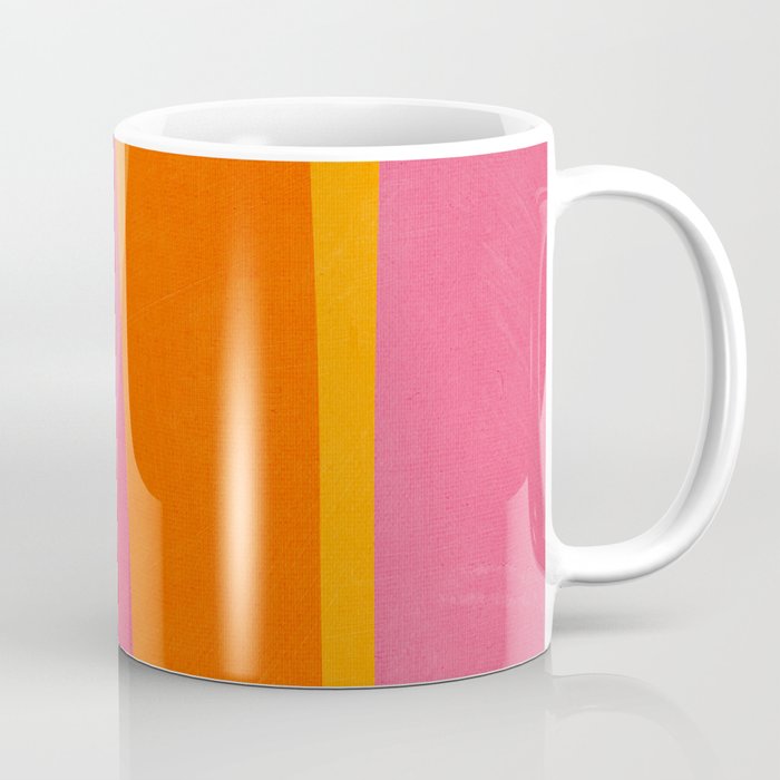 Orange Hot Pink Yellow Bright Modern Artwork Coffee Mug Gallery Image 1