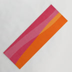 Orange Hot Pink Yellow Bright Modern Artwork Yoga Mat Gallery Image 1