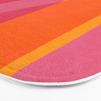 Orange Hot Pink Yellow Bright Modern Artwork Bath Mat Gallery Image 3