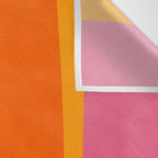 Orange Hot Pink Yellow Bright Modern Artwork Wall Tapestry Gallery Image 3