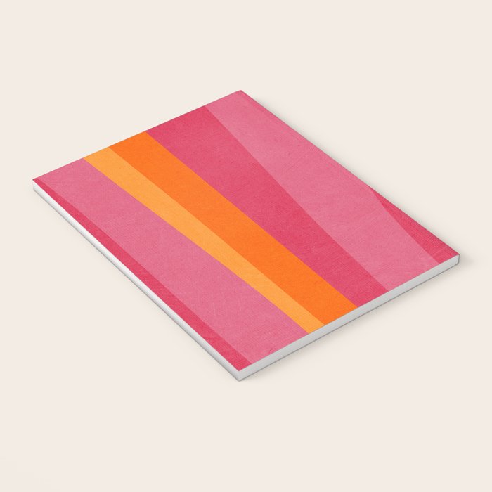 Orange Hot Pink Yellow Bright Modern Artwork Notebook Gallery Image 3