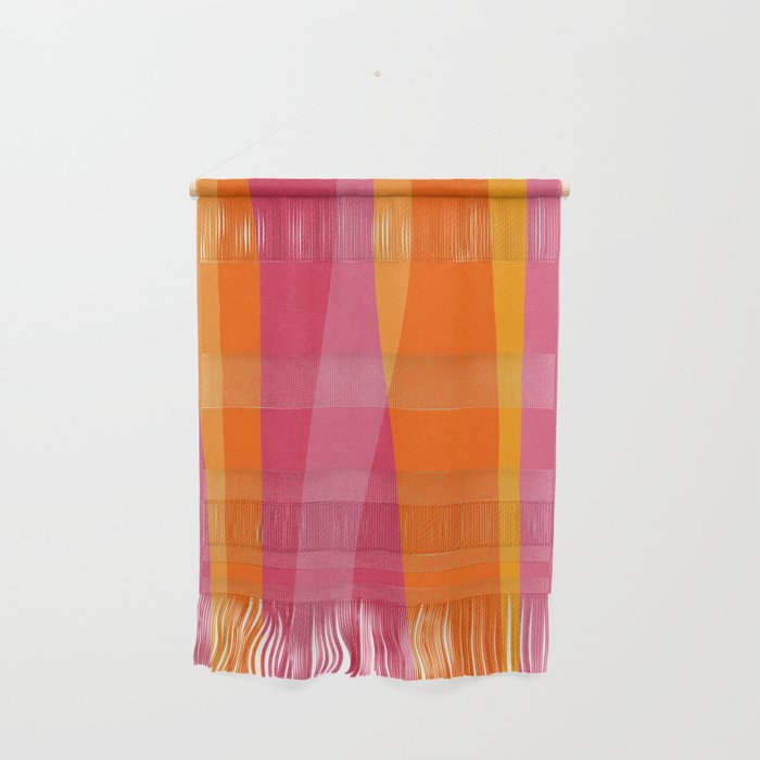 Orange Hot Pink Yellow Bright Modern Artwork Wall Hanging Gallery Image 1