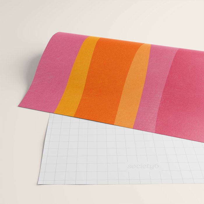 Orange Hot Pink Yellow Bright Modern Artwork Wrapping Paper Gallery Image 2