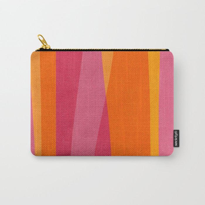 Orange Hot Pink Yellow Bright Modern Artwork Carry All Pouch Gallery Image 1