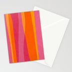 Orange Hot Pink Yellow Bright Modern Artwork Stationery Card Gallery Image 2