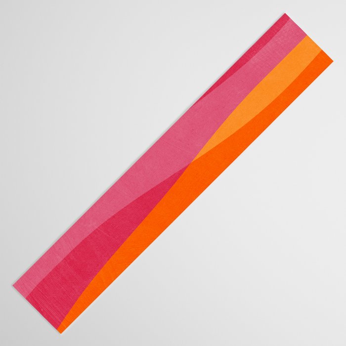 Orange Hot Pink Yellow Bright Modern Artwork Table Runner Gallery Image 3