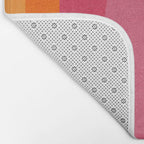 Orange Hot Pink Yellow Bright Modern Artwork Bath Mat Gallery Image 2