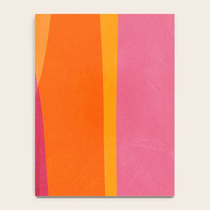 Orange Hot Pink Yellow Bright Modern Artwork Notebook Gallery Image 4
