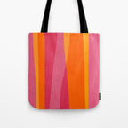 Orange Hot Pink Yellow Bright Modern Artwork Tote Bag Gallery Image 1