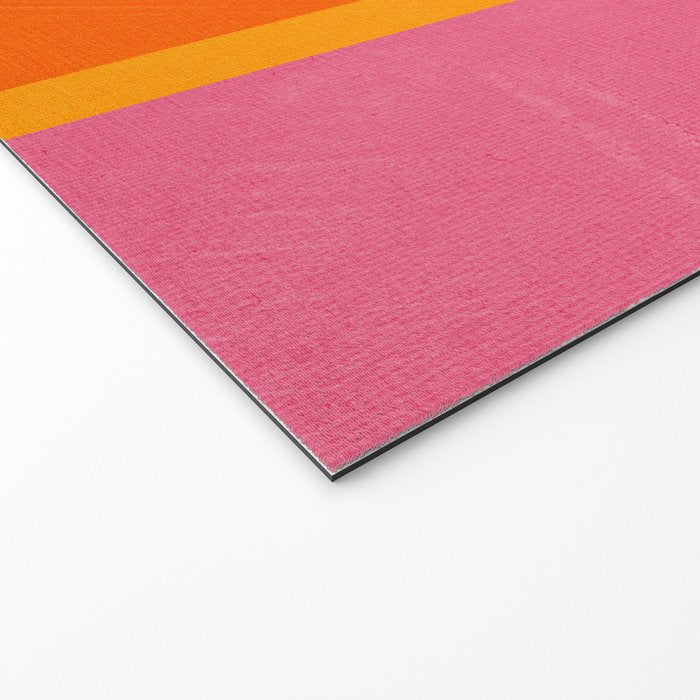 Orange Hot Pink Yellow Bright Modern Artwork Welcome Mat Gallery Image 2