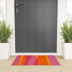 Orange Hot Pink Yellow Bright Modern Artwork Welcome Mat Gallery Image 3