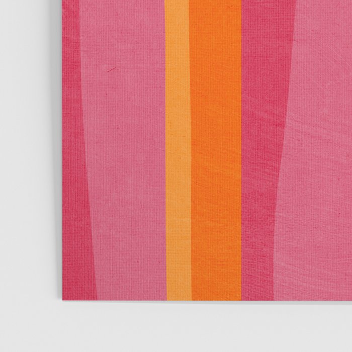 Orange Hot Pink Yellow Bright Modern Artwork Poster Gallery Image 3