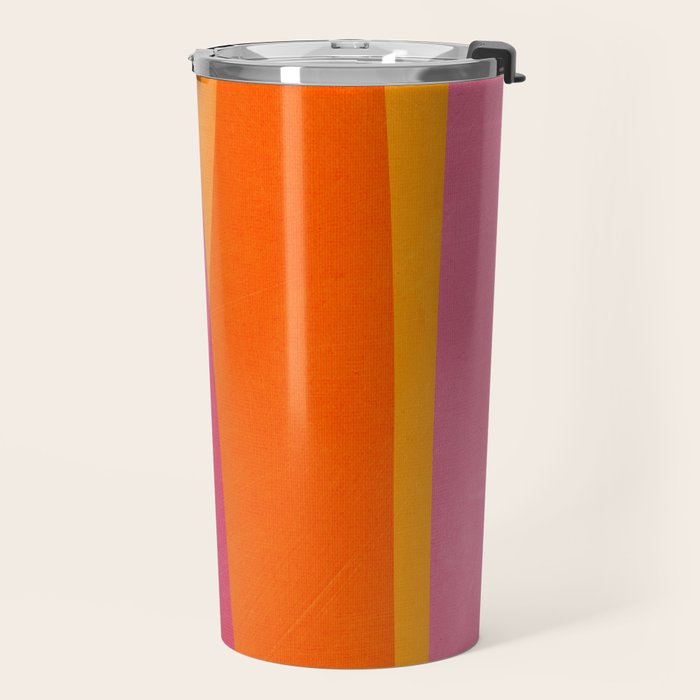 Orange Hot Pink Yellow Bright Modern Artwork Travel Mug Gallery Image 2