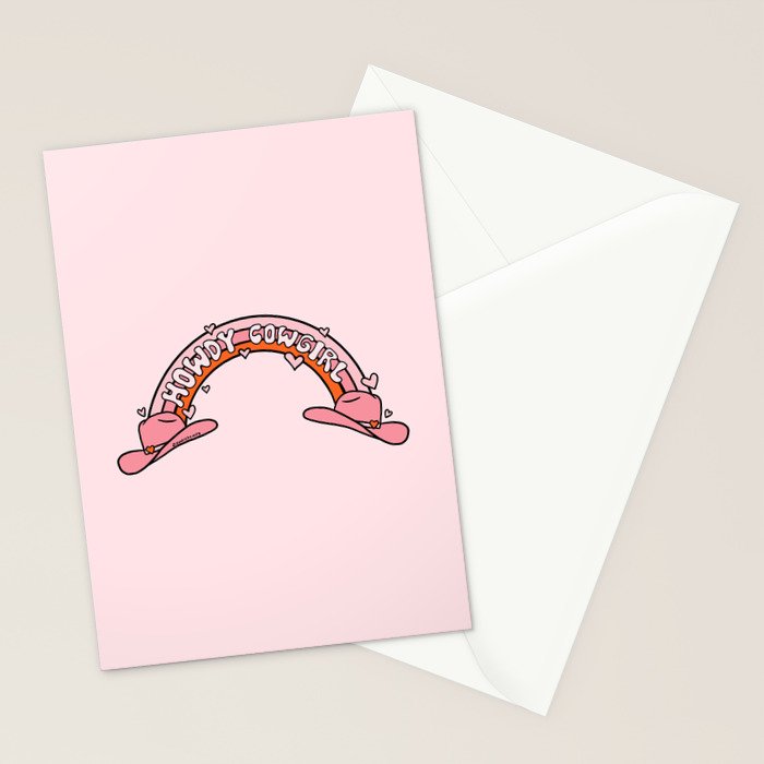 Howdy Cowgirl Stationery Card Gallery Image 2