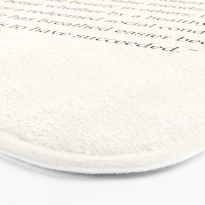 Ralph Waldo Emerson quote. To laugh often and much; to win the respect of the intelligent people and Bath Mat Gallery Image 3