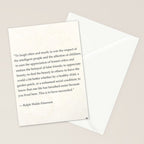 Ralph Waldo Emerson quote. To laugh often and much; to win the respect of the intelligent people and Stationery Card Gallery Image 2