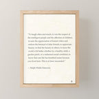Ralph Waldo Emerson quote. To laugh often and much; to win the respect of the intelligent people and Mini Art Print Gallery Image 1