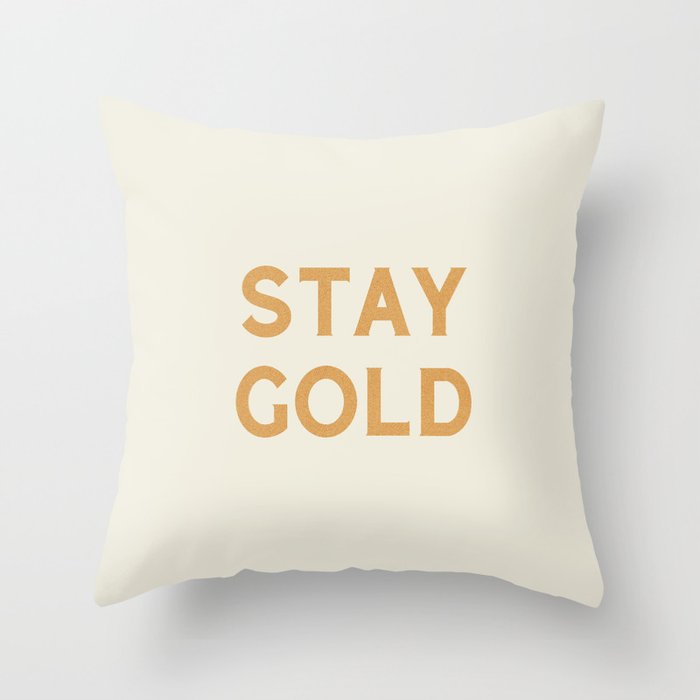 Stay Golden Throw Pillow Gallery Image 1