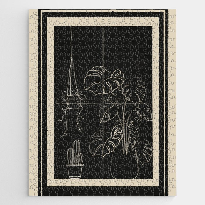 Minimal Window With Potted Plants 3 Jigsaw Puzzle Gallery Image 1
