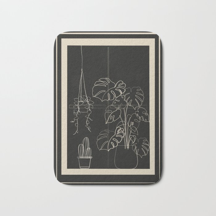 Minimal Window With Potted Plants 3 Bath Mat Gallery Image 1