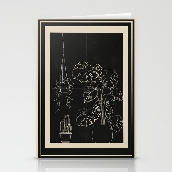 Minimal Window With Potted Plants 3 Stationery Card Gallery Image 1