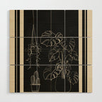 Minimal Window With Potted Plants 3 Wood Wall Art Gallery Image 1