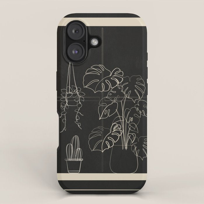Minimal Window With Potted Plants 3 iPhone Case Gallery Image 1